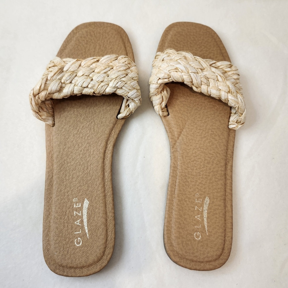 Glaze Women's Tan Braided Sandals